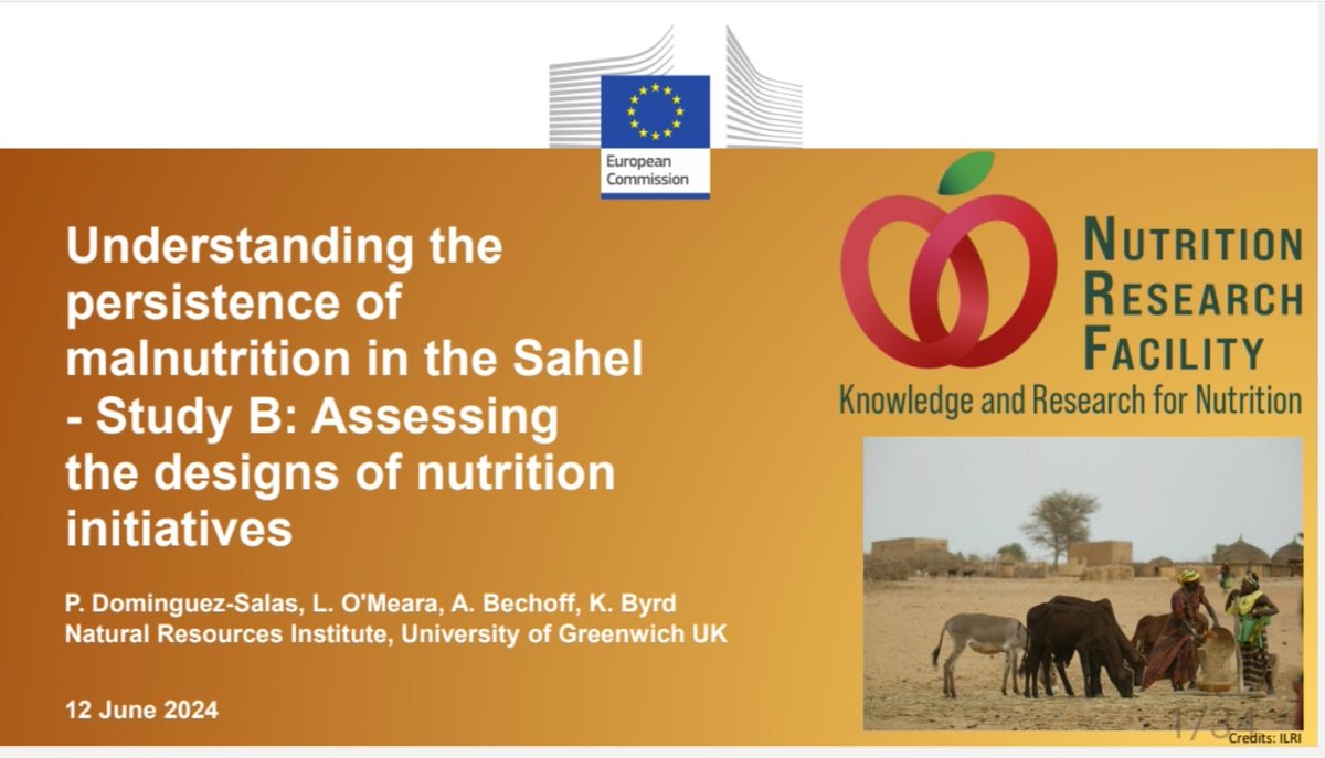 Lydia OMeara (@lydiaomeara) on Twitter photo 🔊 Rigorous #design critical to maximise effectiveness of 🫘 multisectoral #nutrition interventions in fragile / #conflict contexts in 🌍 #WestAfrica Sahel.
<a href="/NRInstitute/">NRI</a> <a href="/AgrinaturaEu/">Agrinatura</a>
@paula_dominguezsalas <a href="/AurelieBechoff/">Aurelie Bechoff</a> <a href="/kendraabyrd/">Kendra Byrd</a> <a href="/NRIPSociety/">NRIPSociety</a> #R4NUT #NRF 🔊 Rigorous #design critical to maximise effectiveness of 🫘 multisectoral #nutrition interventions in fragile / #conflict contexts in 🌍 #WestAfrica Sahel.
<a href="/NRInstitute/">NRI</a> <a href="/AgrinaturaEu/">Agrinatura</a>
@paula_dominguezsalas <a href="/AurelieBechoff/">Aurelie Bechoff</a> <a href="/kendraabyrd/">Kendra Byrd</a> <a href="/NRIPSociety/">NRIPSociety</a> #R4NUT #NRF