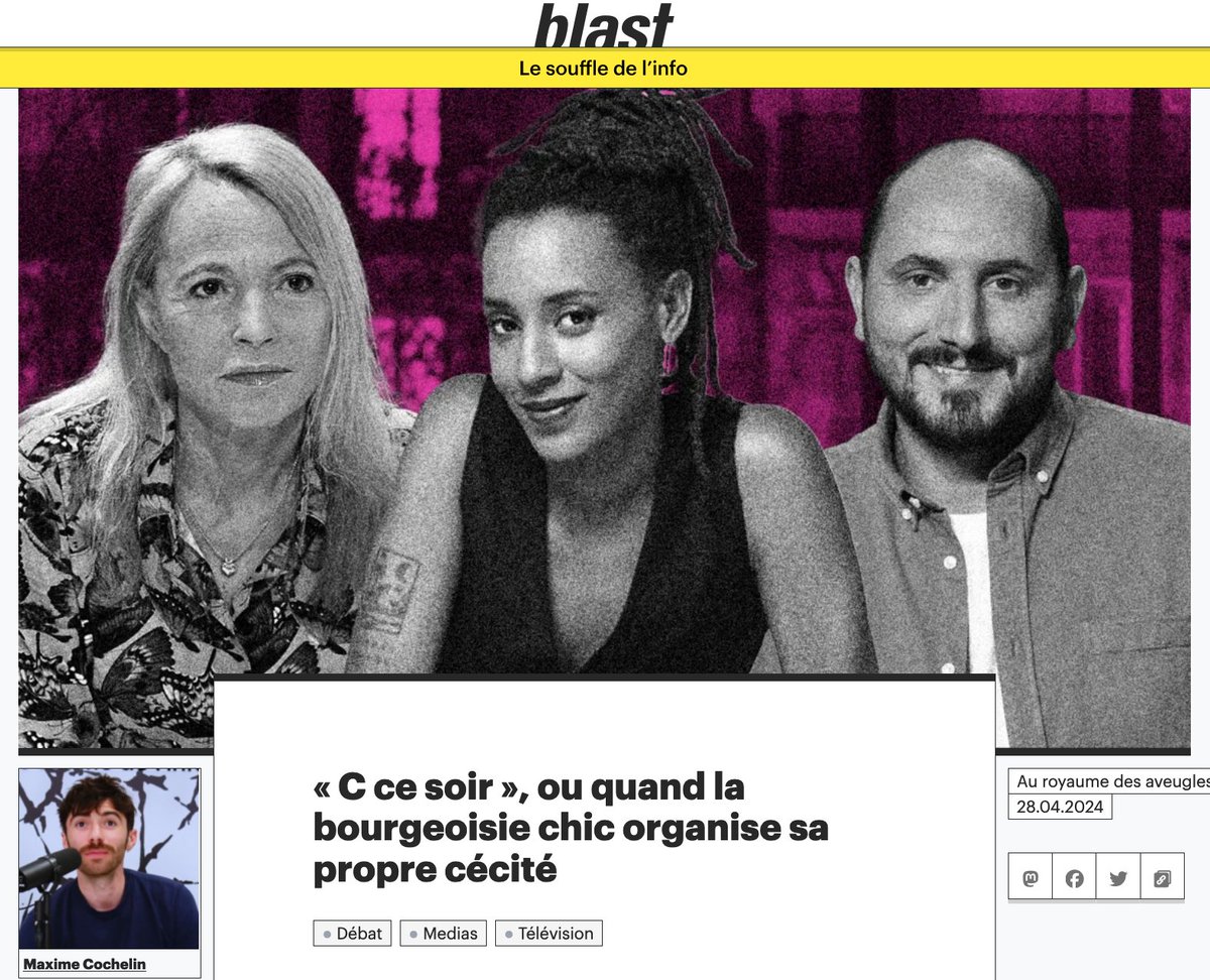 Rappel, chez <a href="/blast_france/">BLAST, Le souffle de l'info</a> :

blast-info.fr/articles/2024/…