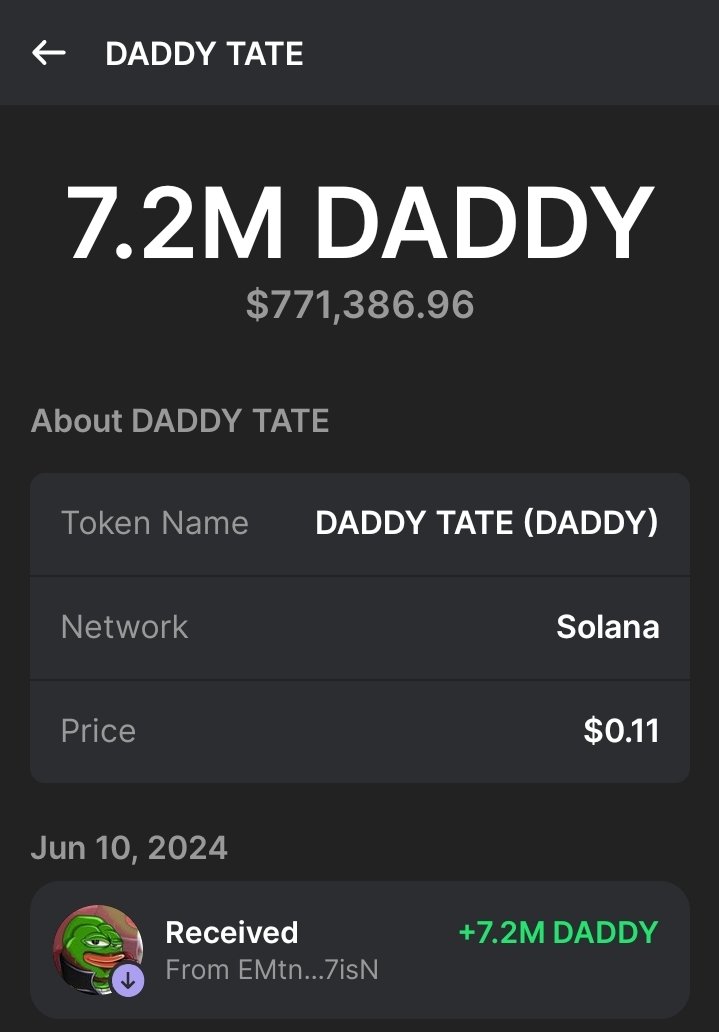 TrailProf's tweet image. claimed $DADDY airdrop x.com/DaddyTatesCTO/…
