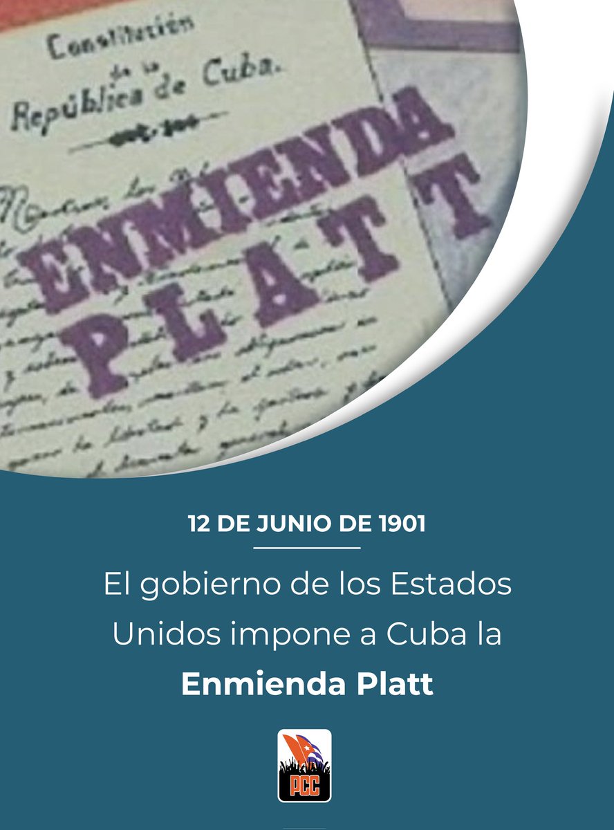 Las ansias de justicia y libertad del pueblo cubano sobrepasaron los propósitos imperialistas hacia #Cuba🇨🇺 plasmados en la Enmienda Platt. No claudicaremos jamás!!!! #CubaViveEnSuHistoria #MatancerosEnVictoria