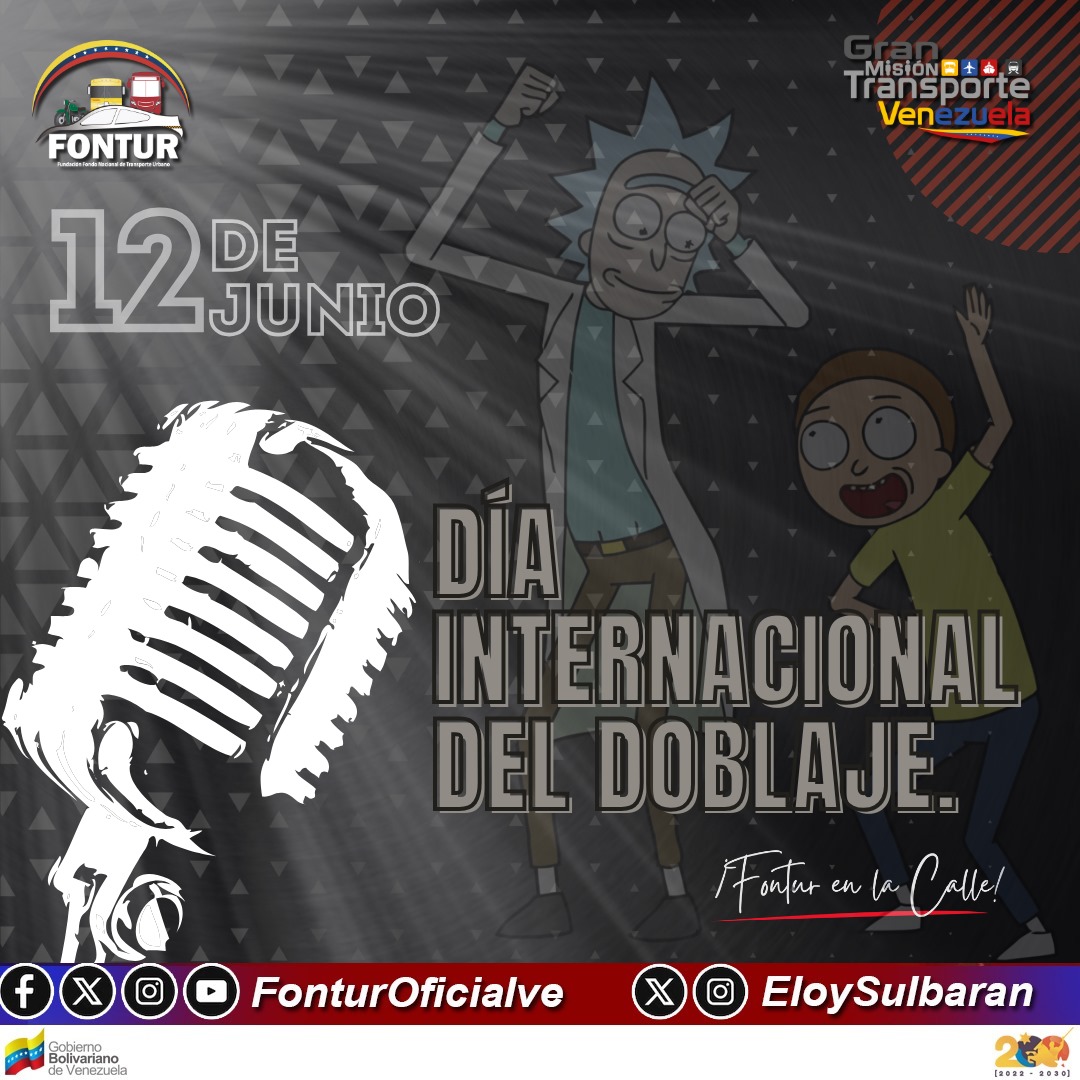 Para celebrar a aquellos actores y actrices que se dedican a poner voz a distintos personajes de manera profesional.

#CreemosEnNuestraGente

<a href="/NicolasMaduro/">Nicolás Maduro</a> 
@rvaraguayan 
<a href="/hectorojasve/">Héctor Rojas</a> 
<a href="/ELOYSULBARAN/">Eloy Chiquitín</a> 
@TransporteGobVe 
<a href="/FonturOficialve/">Fontur</a>