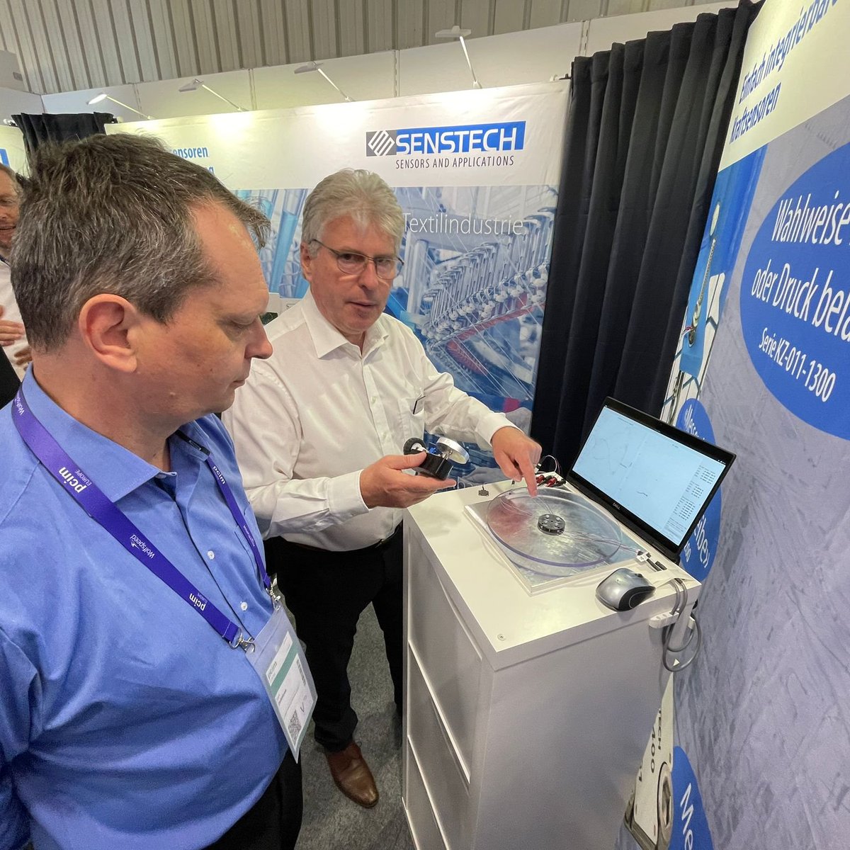 CatrinUP's tweet photo. Representatives from CATRIN, Jiří Navrátil and Tomáš Zedníček, are at the #PCIM trade fair in Nuremberg! They're showcasing a promising material developed by CATRIN scientists for energy storage devices, specifically supercapacitors. 🔋 #EnergyStorage #Innovation #Trans2DChem https://t.co/LWaCkpmtlX