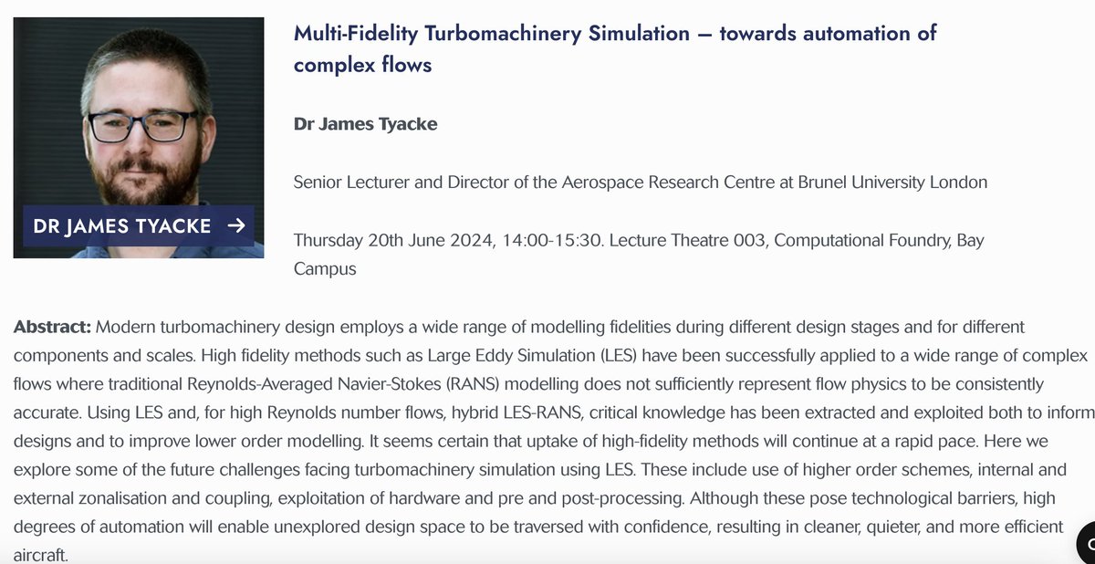 Zienkiewicz Institute (@zienkiewiczinst) on Twitter photo Our ZI seminar is on Multi-Fidelity Turbomachinery Simulation at 20th June 14:00-15:30
bit.ly/3XrSrq2
<a href="/UK_ACM/">UKACM</a> <a href="/UKFluidsNetwork/">UK Fluids Network</a> <a href="/ProfRSevilla/">Rubén Sevilla</a> <a href="/DrBenEvans/">Prof Ben Evans</a> <a href="/chenna1985/">Chennakesava Kadapa</a> <a href="/FeihuZ/">Feihu Zhao</a> <a href="/ASAdemiloye/">Adesola Ademiloye</a> <a href="/SwanseaUni/">Swansea University</a> <a href="/GCEC_/">Glasgow Computational Engineering Centre</a> <a href="/GibinPowathil/">Gibin Powathil</a> <a href="/xi_zou/">Xi Zou</a> <a href="/ProfIanMasters/">🇺🇦 Prof. Ian Masters</a> Our ZI seminar is on Multi-Fidelity Turbomachinery Simulation at 20th June 14:00-15:30
bit.ly/3XrSrq2
<a href="/UK_ACM/">UKACM</a> <a href="/UKFluidsNetwork/">UK Fluids Network</a> <a href="/ProfRSevilla/">Rubén Sevilla</a> <a href="/DrBenEvans/">Prof Ben Evans</a> <a href="/chenna1985/">Chennakesava Kadapa</a> <a href="/FeihuZ/">Feihu Zhao</a> <a href="/ASAdemiloye/">Adesola Ademiloye</a> <a href="/SwanseaUni/">Swansea University</a> <a href="/GCEC_/">Glasgow Computational Engineering Centre</a> <a href="/GibinPowathil/">Gibin Powathil</a> <a href="/xi_zou/">Xi Zou</a> <a href="/ProfIanMasters/">🇺🇦 Prof. Ian Masters</a>
