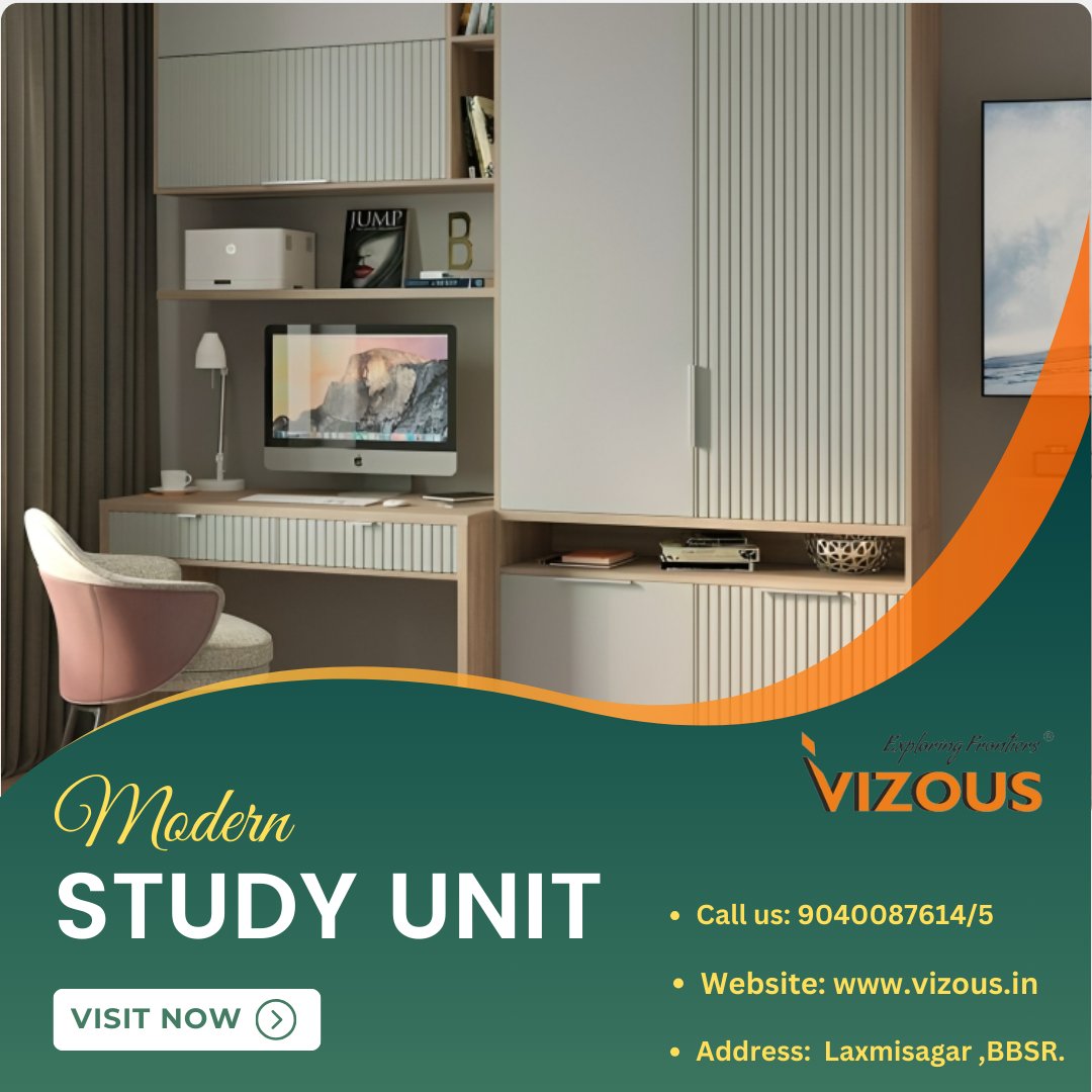 vizous's tweet photo. Elevate Your Space with Vizous Interio Pvt Ltdโs Modern Study Unit Designs ๐
#ModernStudy #InteriorDesign #VizousInterio #BhubaneswarDesigns #StudySpace #HomeOffice #CustomDesigns #ElegantSpaces #InnovativeDesigns #trending @vizousinteriopvtltd @mentioned @follower @highlight https://t.co/tfi9M1zFDA