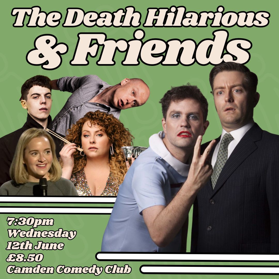 CamdenComedy's tweet photo. TONIGHT!! Tickets selling fast 🏃🏃

@Death_Hilarious and their star-studded line up of friends grace our stage🤩 Featuring:
@ThatGledhill
@_ednight
@stent90
and Jordan Brookes  

Tickets here: https://t.co/sgB83jE0lL https://t.co/5JxTrg0wqL