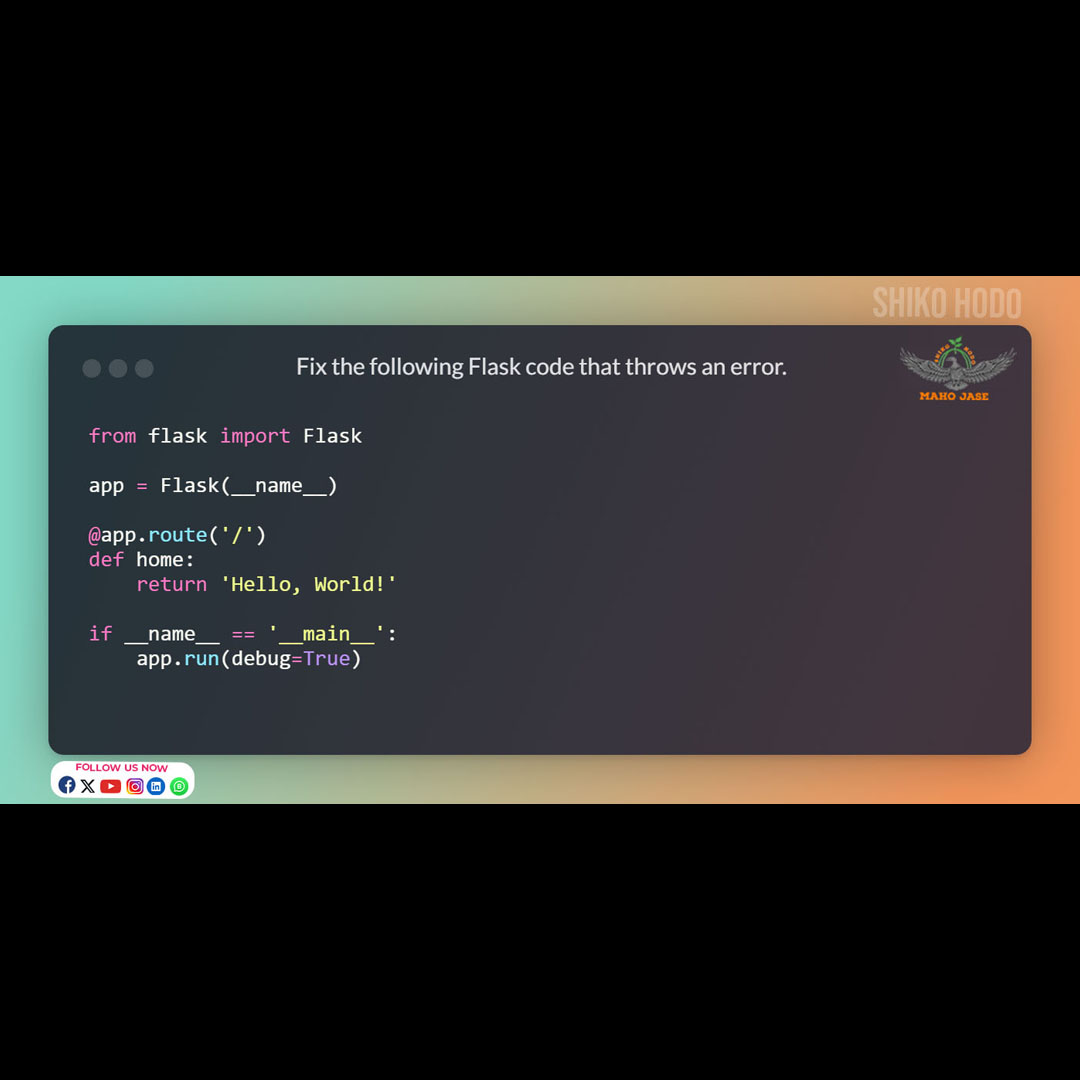 mahojase's tweet image. Struggling with Flask errors? Here's how to find and fix them! 🛠️
.
.
.
#FlaskExtensions #PythonFlask #FlaskEcosystem #WebDevExtensions #PythonModules #CodeEnhancement #FlaskTools #FlaskModules #WebDevAddons #FlaskDevelopment