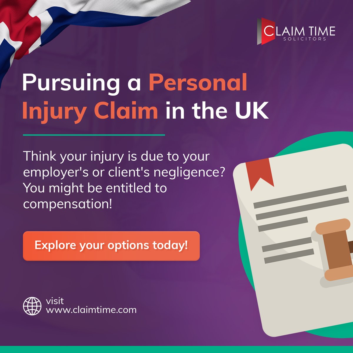 ClaimTime11's tweet photo. Understand the process, protect your rights, and maximize your compensation with expert advice. #PersonalInjury #UKLaw #InjuryClaims #LegalAdvice #Compensation #ClaimProcess #LegalSupport #RightsProtection
Read more: https://t.co/wGj5WJZres https://t.co/zP7PZoMk5z