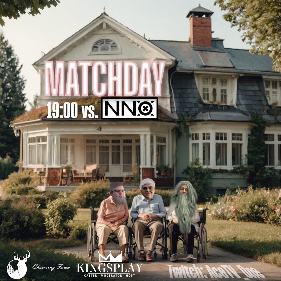 💚MATCHDAY♠️

Heute machen wir einen Abstecher ins Seniorenheim und besuchen nicht nur unsere FullHouses sondern auch die Rentner von @NNOPrime!

Ob sie jedoch <a href="/SGD_Buddy/">Florian ''Buddy'' Hartwig</a> &amp; <a href="/LoneWolftheTank/">LôneWôlf</a> mit ihrer Jugendsprache verstehen werden ist fraglich..

Schaltet ein ab 19 Uhr! 
Link 👇