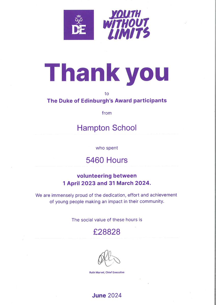 HamptonSchool's tweet photo. Fantastic to see Hamptonians so engaged in volunteering. 'Making a difference for good' and 'supporting those around them' are integral to the Hampton ethos. Congratulations to all taking their @DofE Award. β«οΈπ‘π¦
#seriouslyexcellentseriouslyfun #HamptonTogetherness https://t.co/2ZCJmIPsra
