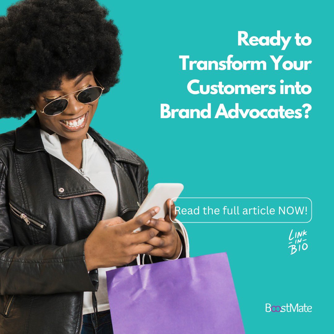 Discover the power of customer advocacy and how BoostMate can help you make it happen! 🚀 

Learn how brands like Dronehub boosted engagement and built strong communities. 🌟

Read the full article now: [medium.com/@connect_23745…]