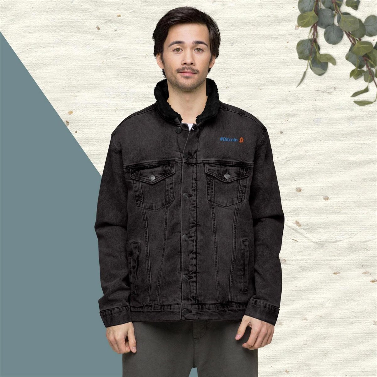 EGlitchOfficial's tweet photo. Celebrate Bitcoin's latest all-time high in style with our exclusive Denim Serpa Jacket  Combining the rugged charm of denim with the cozy comfort of sherpa, this jacket is perfect for Bitcoin enthusiasts who love to stay ahead of the curve.
.
Shop now: https://t.co/zYw2SqSqYd 
.
#bitcoin #crypto #btc #bitcoinath #bitcoinfashion