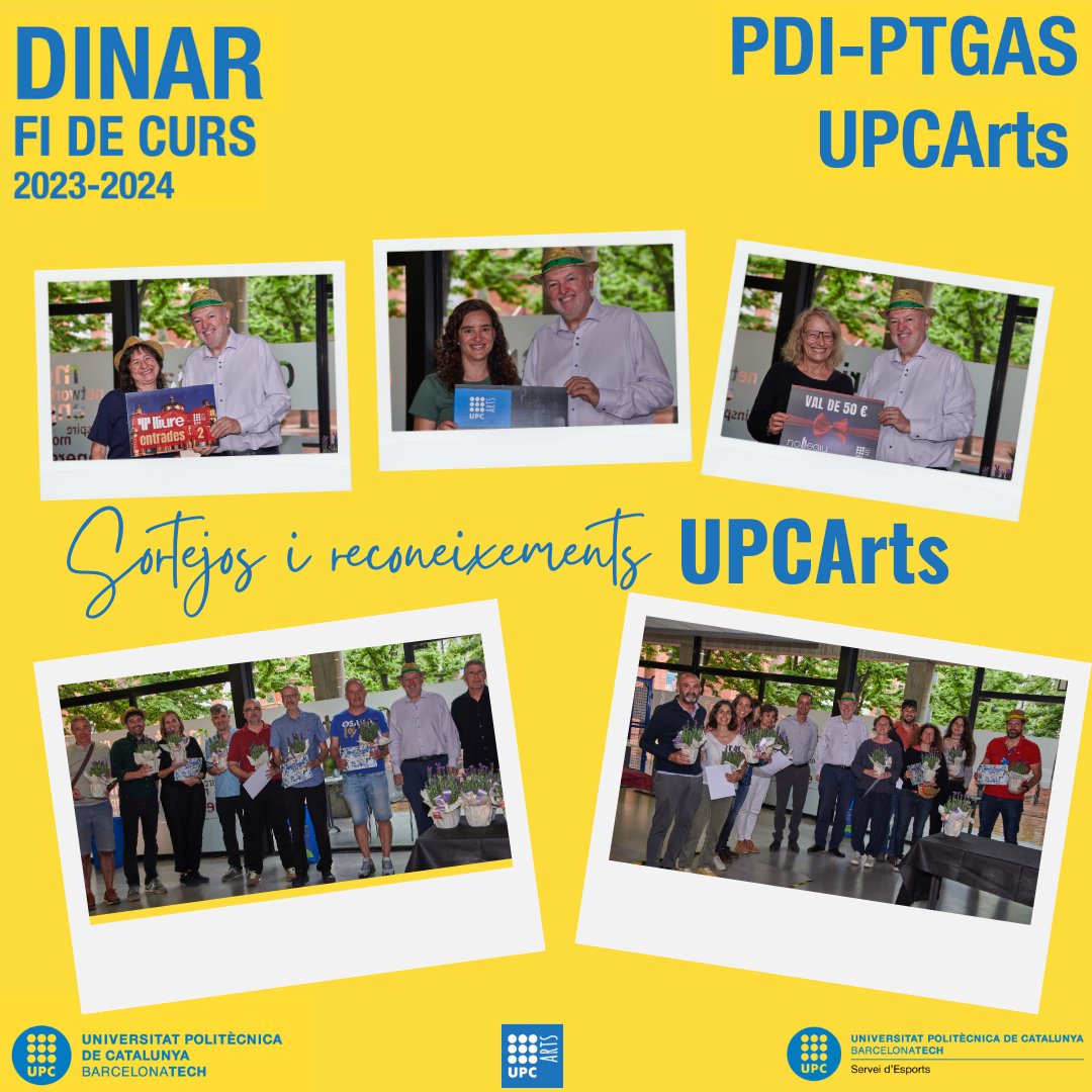 EsportsUPC's tweet photo. #DINARPDIPTGAS I 🎉Un ÈXIT el #Dinar de Final de Curs #UPCArts que vam celebrar ahir!
💙Ens vam retrobar, vam compartir i sobretot celebrar🥂!
👉Fem menció especial a @ArbreTeam amb els seus trofeus sostenibles!🌲🌿
💙Gràcies a tothom. Som un GRAN EQUIP!
#EsportsUPC #viulaupc https://t.co/S27XUFDxCv
