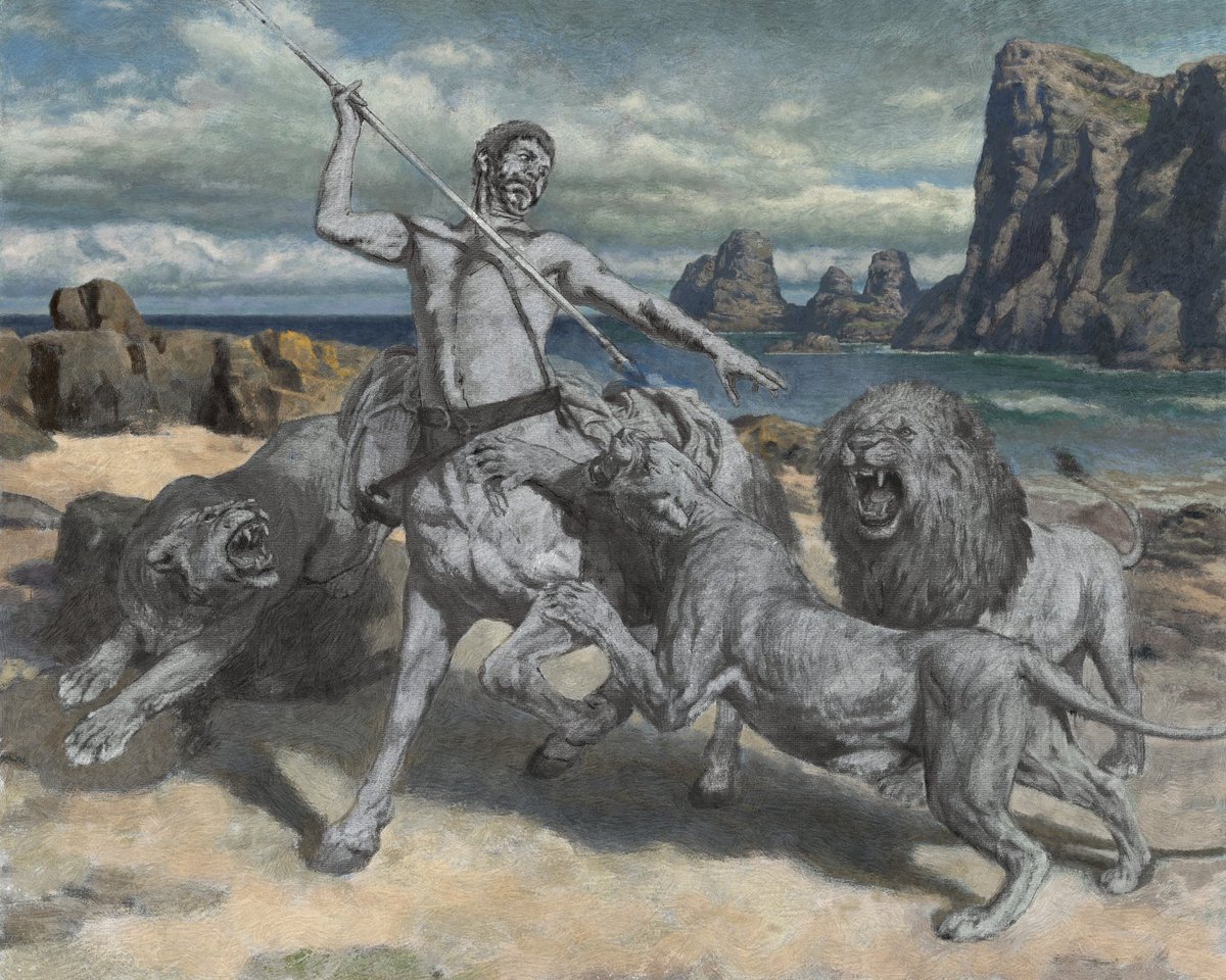 WIPs and final. `Hunted', digital painting. 
