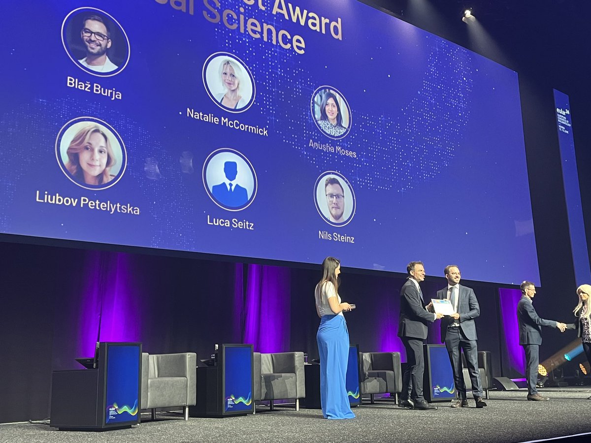 Wel done <a href="/BurjaBlaz/">Blaž Burja</a> at #eular2024 🔥👏