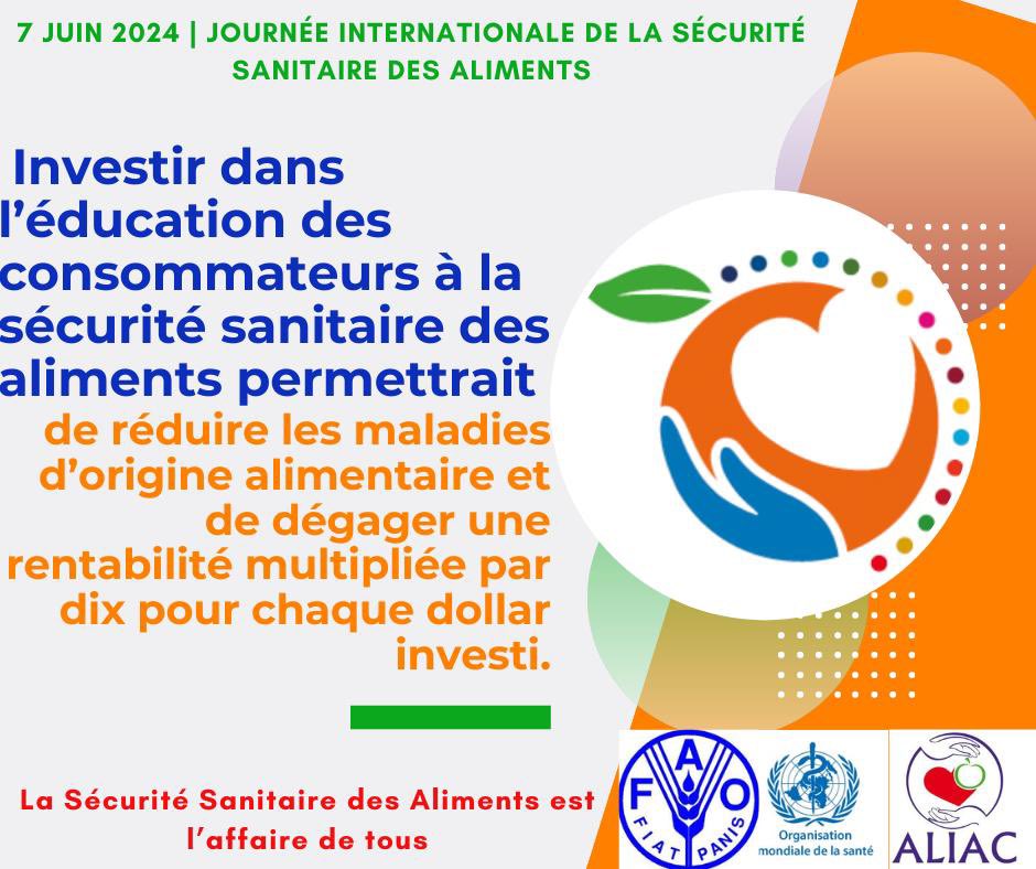ALIA_CAMEROUN's tweet photo. Il est plus rentable pour les parties prenantes d’investir dans l’éducation des consommateurs en matière de sécurité sanitaire des aliments.

#SécuritéSanitaireDesAliments ; #WorldFoodSafetyDay; #JISSA2024 ; #SécuritéSanitaireDesAlimentsEstAaffaireDeTous ; #ALIAC ; #FAOWHOCodex https://t.co/ng9AxIMGKQ