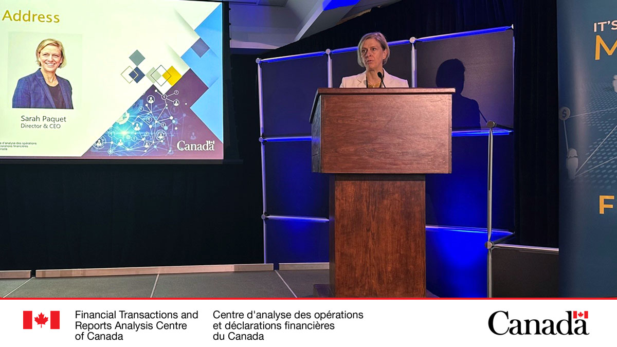 FINTRAC_Canada (@fintrac_canada) on Twitter photo FINTRAC was pleased to host its annual #BankForum yesterday! FINTRACās Director and CEO <a href="/Sarah_Paquet/">Sarah Paquet</a> spoke on the importance of harnessing the power of technology to stay one step ahead in the fight against #MoneyLaundering and #TerroristFinancing. 1/2 FINTRAC was pleased to host its annual #BankForum yesterday! FINTRACās Director and CEO <a href="/Sarah_Paquet/">Sarah Paquet</a> spoke on the importance of harnessing the power of technology to stay one step ahead in the fight against #MoneyLaundering and #TerroristFinancing. 1/2