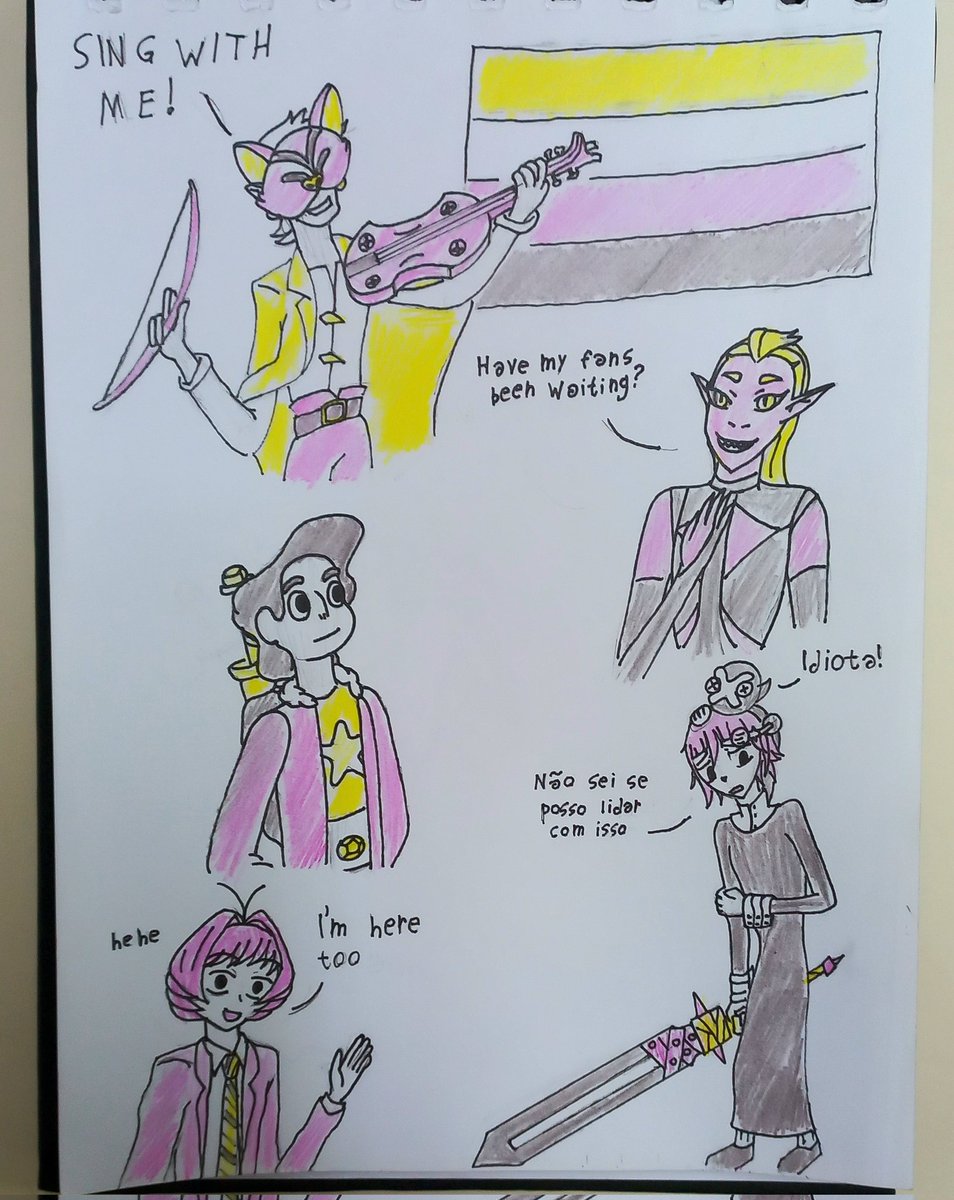 quaseroteirista's tweet photo. Terceiro da coletânea
#art #pridemonth #nonbinary #nbcharacters #colored #fanart #rainestorm #prideart #raine #doubletrouble #chrona #chronaragnarok #stevonnie #najimeosana #theowlhouse #shera #StevenUniverse #souleater #komisancantcomunicate
#HappyPride https://t.co/ttmEUrc1KC