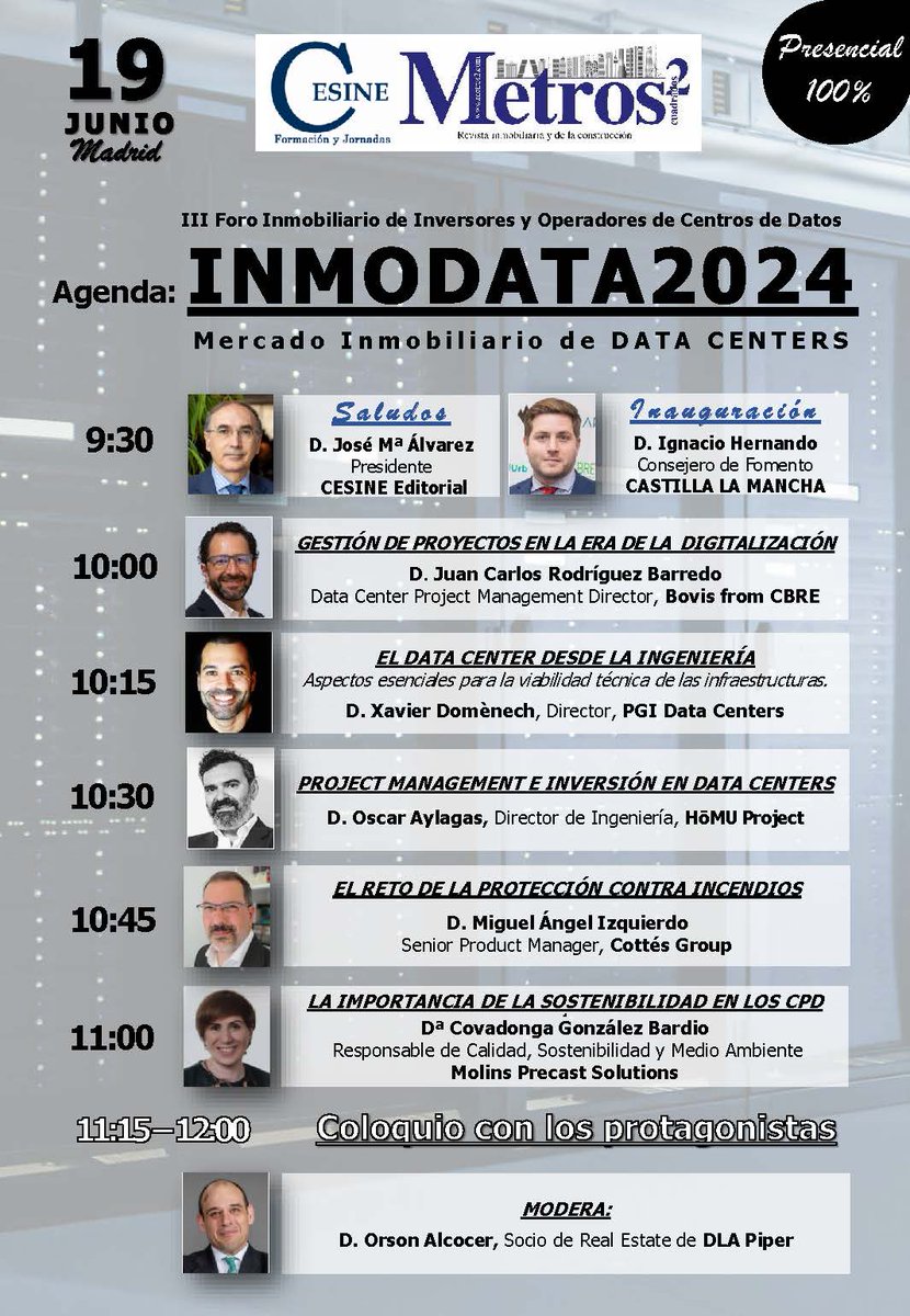 CesineEditorial's tweet photo. En la III edición de #INMODATA2024 analizaremos los retos y oportunidades para la inversión, desarrollo y construcción de nuevos centros de datos #datacenters en España. @Nacho_Hernando @DLA_Piper_Spain @CBRE_es @pgiengineering @HomuProject @GSEGroup @SignifyEspana @Cottes_Group https://t.co/WrtUozSuCr