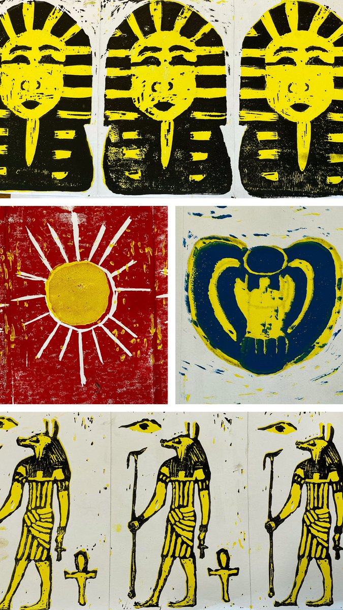Grade 10 Students <a href="/BishopReding/">Bishop Reding</a> create Egyptian relief prints