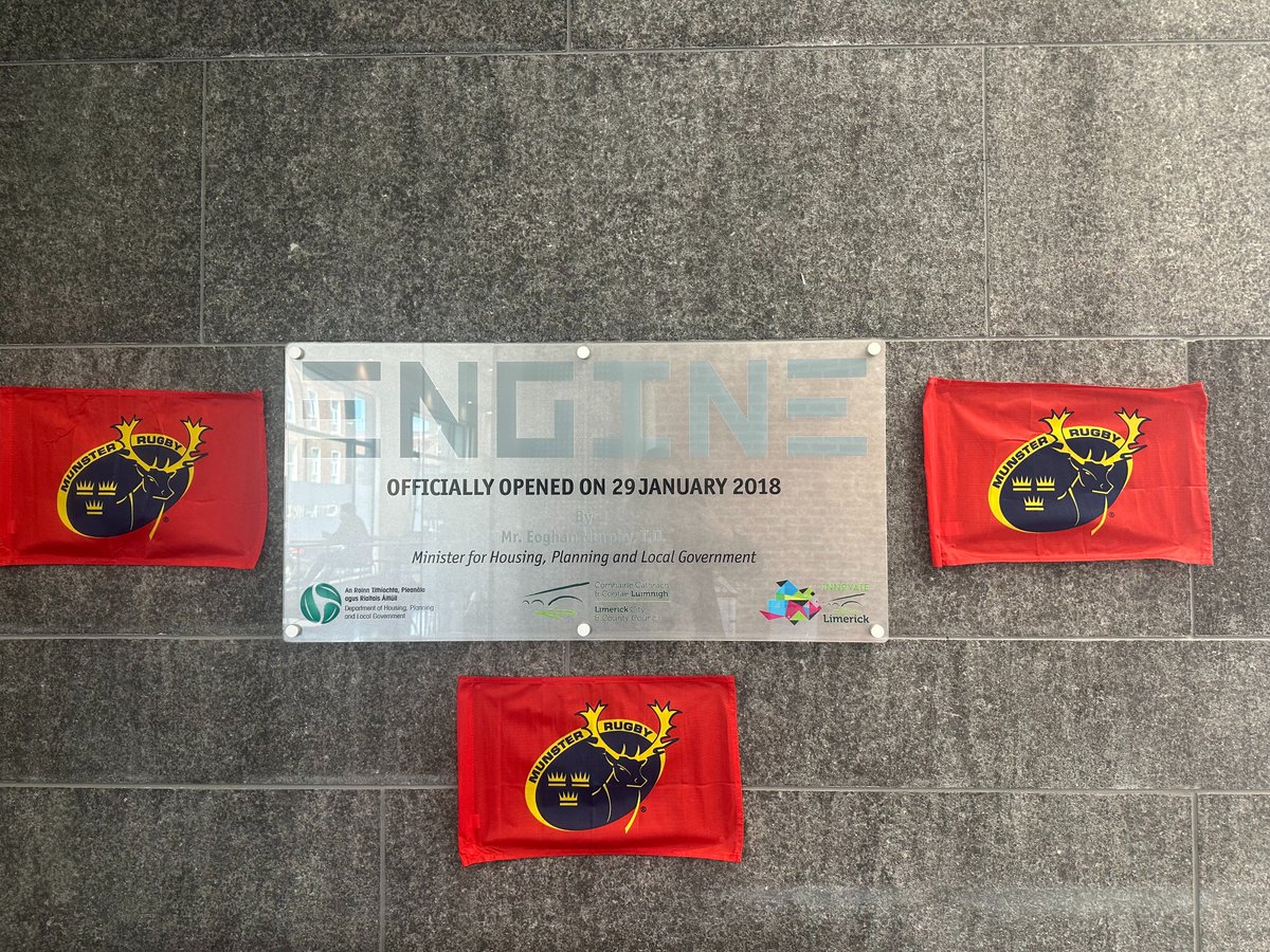 Innovate Limerick (@innovatelmk) on Twitter photo Anticipation building around the city this week as <a href="/Munsterrugby/">Munster Rugby</a> look to host Glasgow in the Semi Final of the <a href="/URCOfficial/">BKT United Rugby Championship (URC)</a>
We are backing Munster here in Engine Hubs, with flags flying from the roof with a great view of the International Rugby Experience โค๏ธ
#ShowYourSupport Anticipation building around the city this week as <a href="/Munsterrugby/">Munster Rugby</a> look to host Glasgow in the Semi Final of the <a href="/URCOfficial/">BKT United Rugby Championship (URC)</a>
We are backing Munster here in Engine Hubs, with flags flying from the roof with a great view of the International Rugby Experience โค๏ธ
#ShowYourSupport