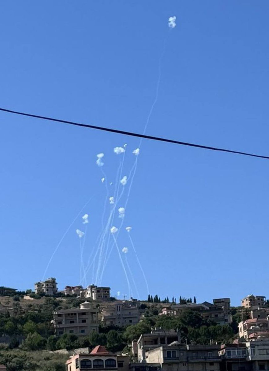 sentdefender's tweet photo. Over 100 Rockets are reported to have been launched by Hezbollah today from Southern Lebanon, with a Majority having Targeted the Communities of Northeastern Israel. Some have stated that this is Hezbollah’s Response to yesterday’s Assassination Strike by Israel; however I think the Response will be much more Significant when what we have seen so far today, and will likely Target the City of Tel Aviv and other Locations in Central Israel.
