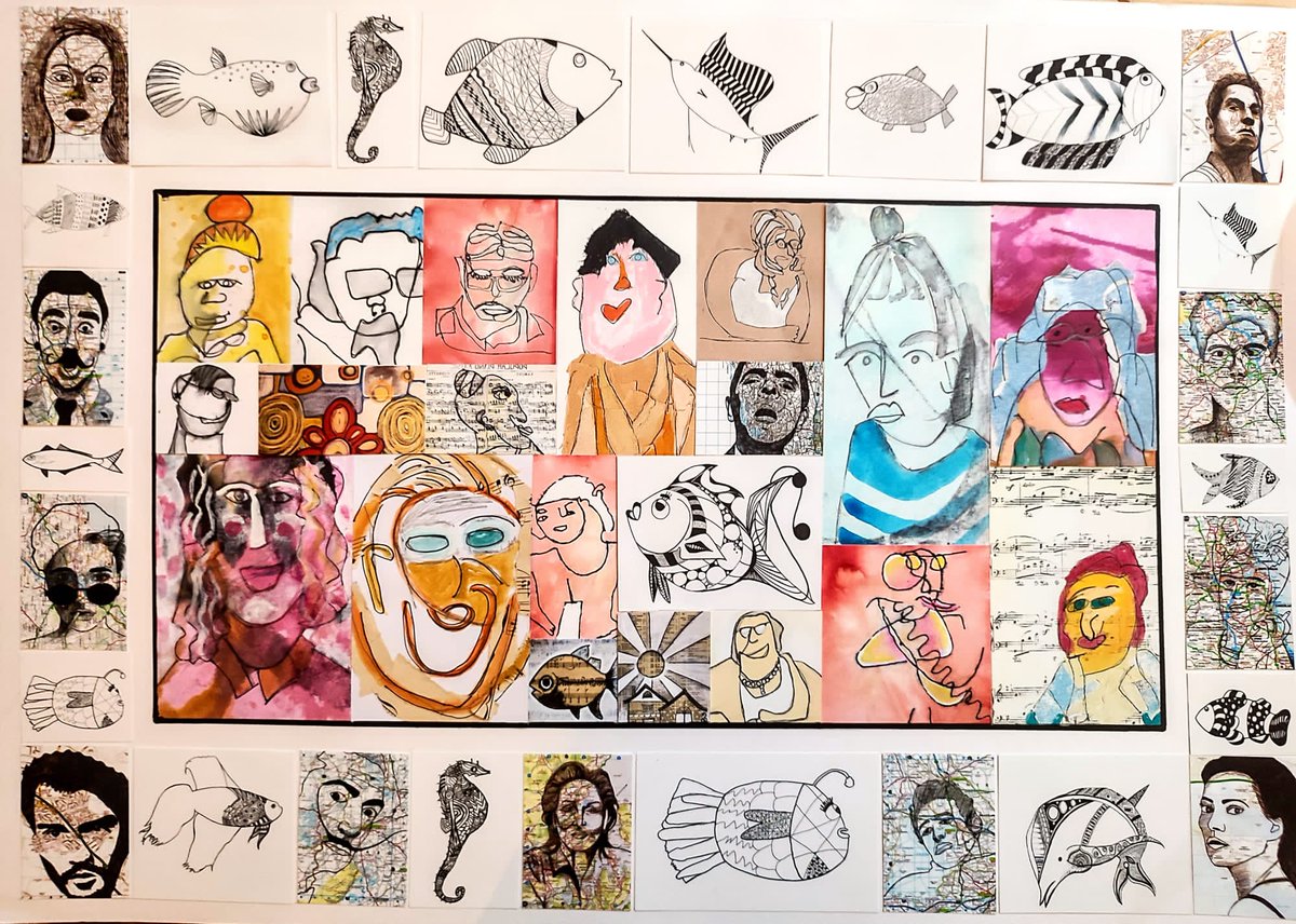 Amazing montage of artworks created by patients on Heather Ward at The @BradgateUnit at workshops led by participatory Artist Jo Sheppard <a href="/LPTpatientexp/">@LPTpatientexp</a> <a href="/AngelaHillery/">Angela Hillery</a> <a href="/LPT_DeputyChair/">faisal hussain</a> @LPT_EDI <a href="/Mettlpt/">Mett Centre LPT</a> <a href="/RecoveryCollege/">Leicestershire Recovery College</a> <a href="/BrightSparksMH/">BrightSparksArts</a> <a href="/AandHUHL/">Arts & Heritage University Hospitals Leicester</a>