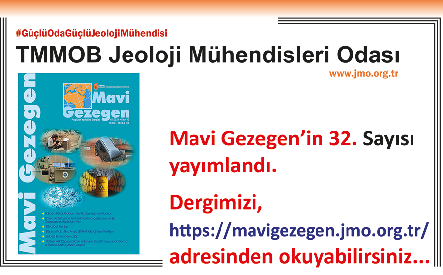 MAVİ GEZEGEN`İN 32. SAYISI YAYIMLANDI

Mavi Gezegen Dergisi olarak "Dünya Kadınlar Günü" anısına özel bir sayı çıkarıyoruz. Bu Özel Sayı’daki yazarların tümü alanında başarılı çalışmalar yapmış yer bilimci kadınlardan oluşmaktadır.

jmo.org.tr/genel/bizden_d…