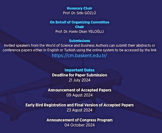 Announcement. Submission date has been extended!
#etms 
#etms2024 
#baskentuniversity