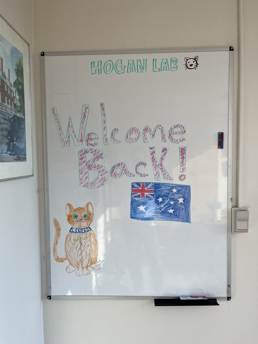 Back from a trip to Australia (conference + vacation) and found this lovely welcome message from my lab! p.s. Conrad is my cat who has many fans