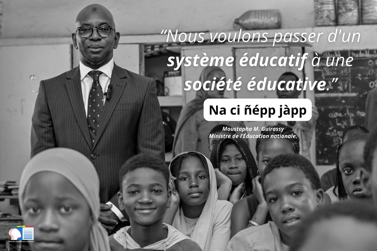 M_M_Guirassy's tweet photo. Notre vision est claire : l’éducation doit être l’affaire de tous. Pour bâtir un avenir meilleur, chaque citoyen doit s’impliquer dans l’éducation.

🤝 Rejoignez-nous dans ce noble engagement et contribuez à faire de l’éducation une priorité nationale.

#NaCiNéppJàpp https://t.co/jIG5QlMDfa