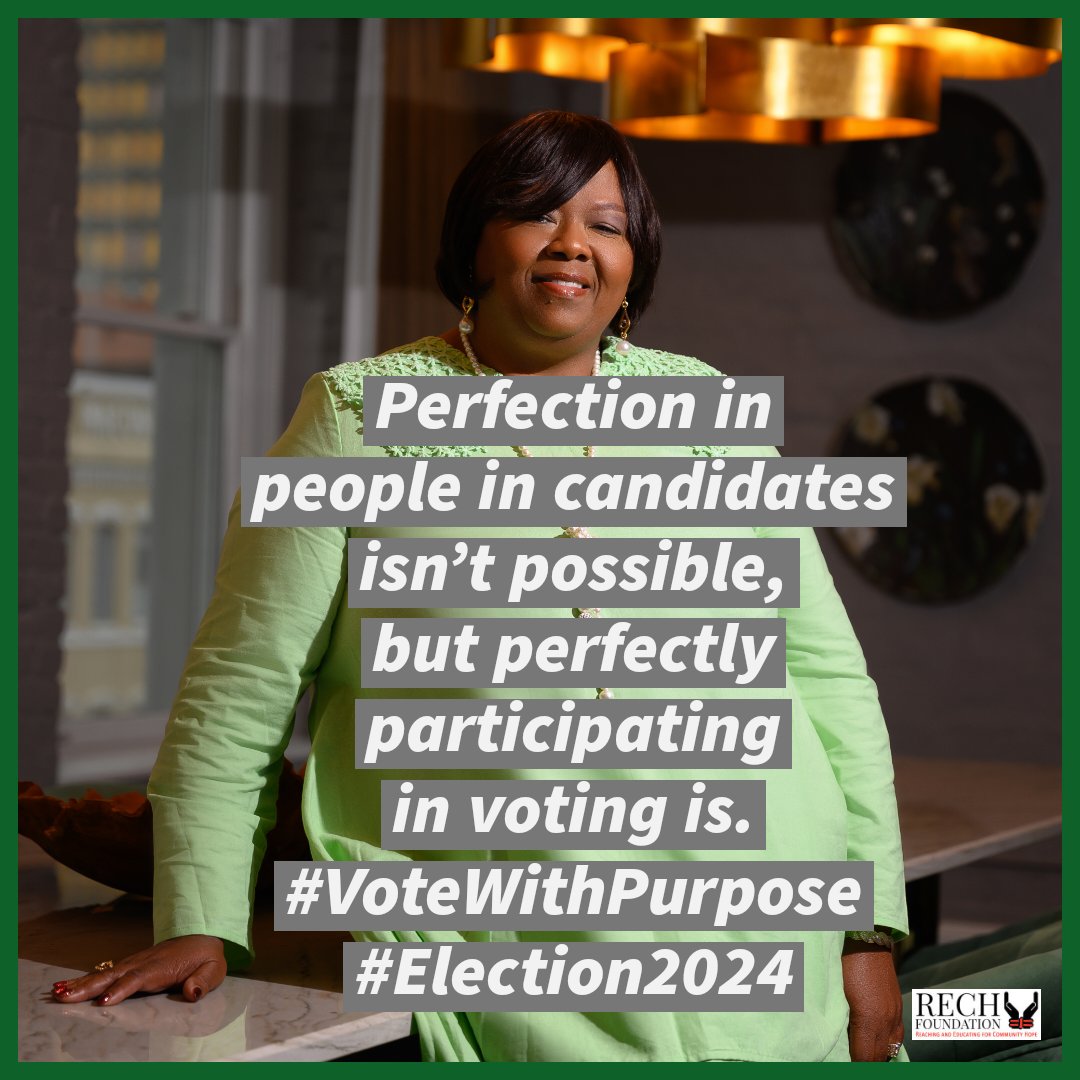 rechfoundation's tweet photo. Perfection in people in candidates isn’t possible, but perfectly participating in voting is. Participate.
#participeinvoting #votingisperfect #VoteWithPurpose #Election2024 #VOTE #Q4D #FICFPM #helpinthehouse #solutionist #iamaningredient #JusticeGeneral https://t.co/6GTGASI3iY