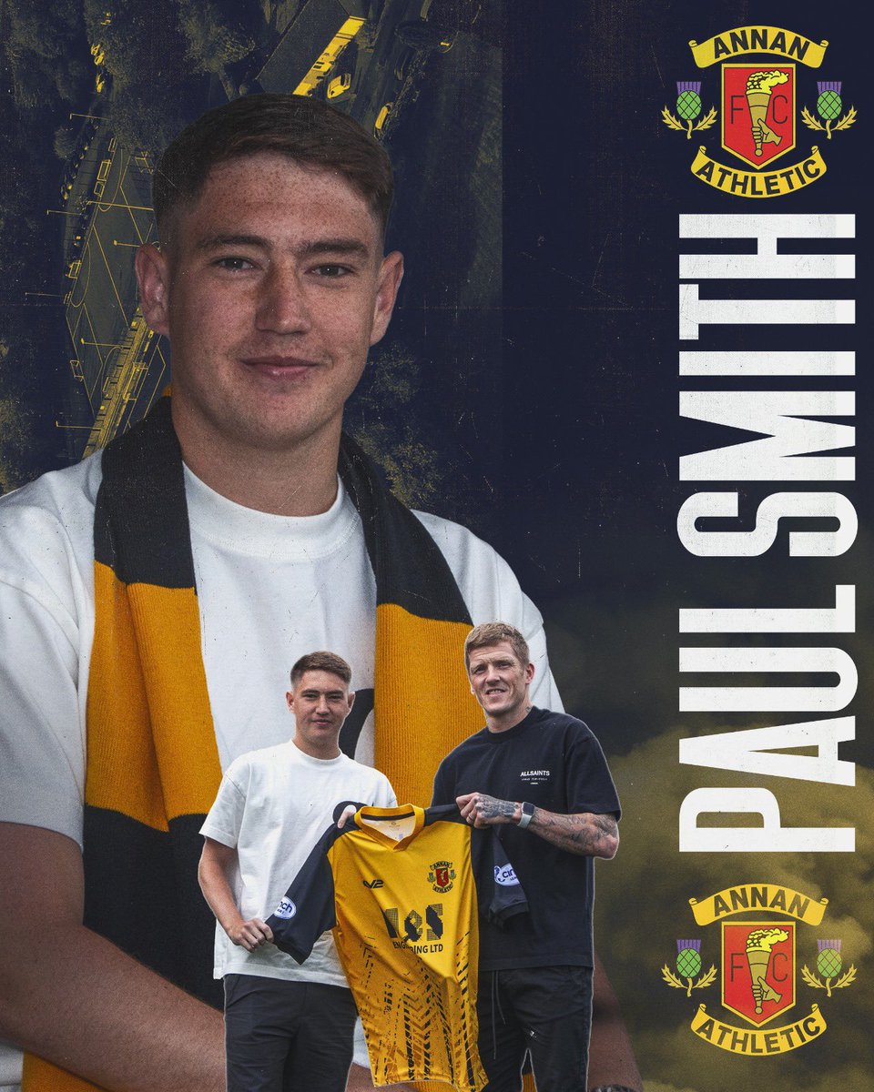 AnnanAthleticFC's tweet image. ⚫️🟡NEW SIGNING⚫️🟡

Welcome to Galabank, Paul 🤝

Read More ⬇️
annanathleticfc.com/new-signing-pa…
