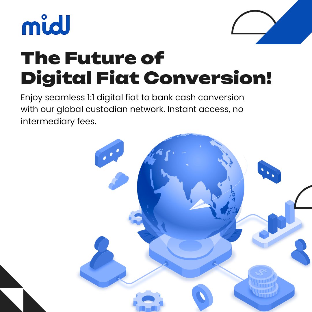 Enjoy 1:1 digital fiat to bank cash conversion with no fees. Instant access worldwide.

🔗 Learn more: midl.finance

#DigitalFiat #Midl #Fintech #cryptopayment #cryptopay #bitcoin #crypto #cryptoadoption #paybycrypto #usecase #cryptotrading #fiattocrypto #papermoney