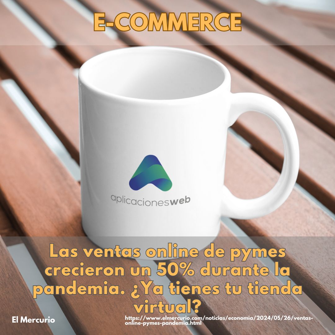 💸 Las ventas online de pymes crecieron un 50% durante la pandemia. ¿Ya tienes tu tienda virtual? #innovación #pymes #marketingdigital
