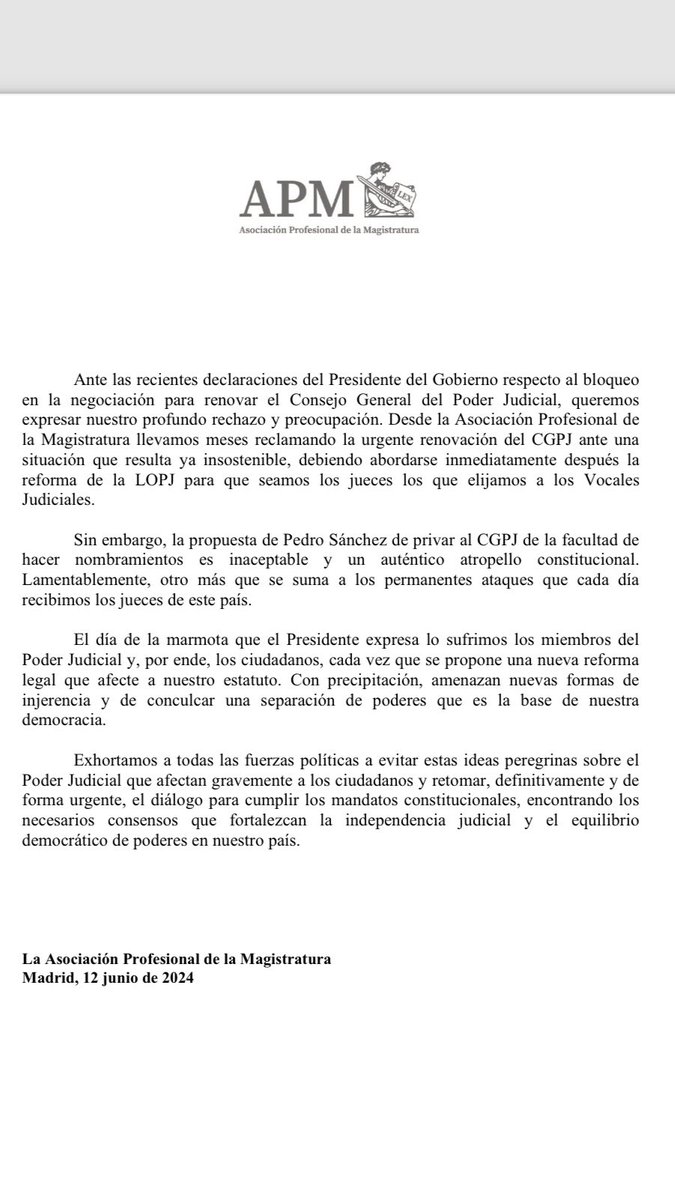 Comunicado de <a href="/juecesAPM/">APM Nacional</a>