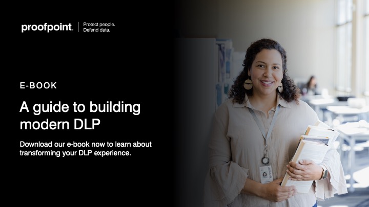 proofpoint's tweet image. It is time to transform your #informationprotection with a human-centric, omni-channel approach.

Download this e-book to serve as your guide to modernizing your organization&apos;s #DLP approach. ow.ly/RLWg50Sgcwu

#dataloss #insiderthreat