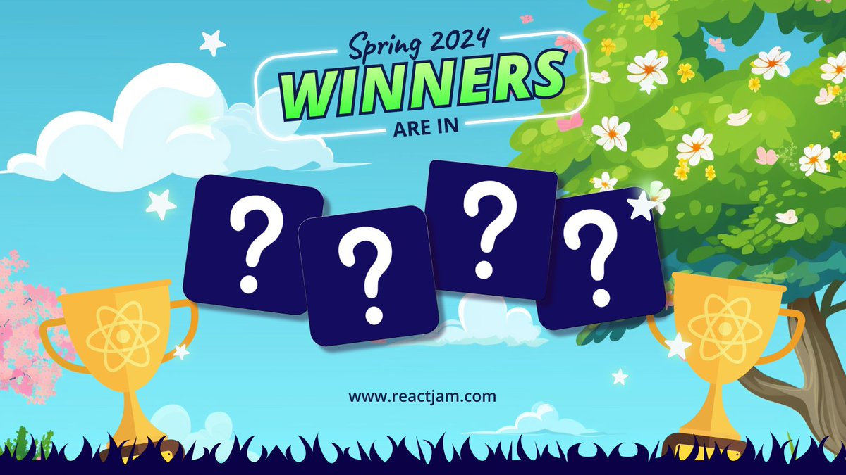 reactgamejam's tweet image. 🌟 The moment has arrived! The winners of React Jam Spring 2024 are here! 🏆 Check out the amazing talents that shone this season making games with #reactjs reactjam.com/winners
#gamedev #reactjam