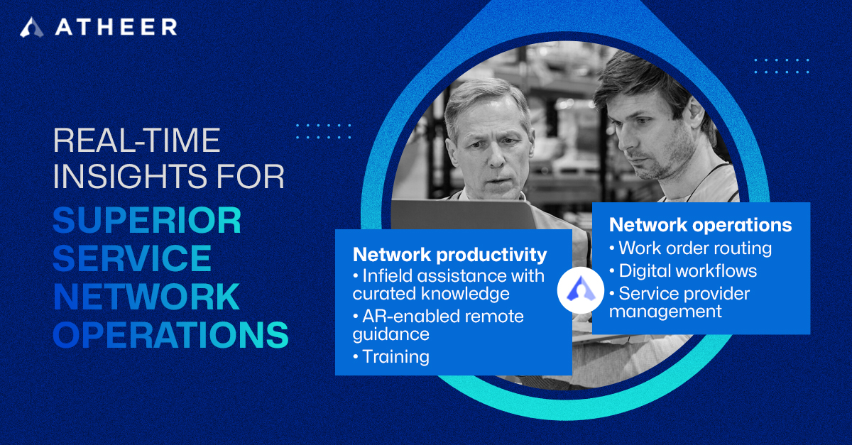 Need faster responses to service requests? Atheer's platform gives your field service teams the real-time insights they need. Enhance decision-making and productivity with our innovative solution! Discover more: bit.ly/4bMQ0Cw 

#DataDriven #FieldService #ServiceNetwork