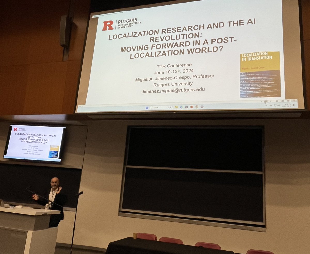 ⁦<a href="/MAJimenezCresp/">Miguel A. Jimenez-Crespo</a>⁩ talks about localization. Relevant topic!!!