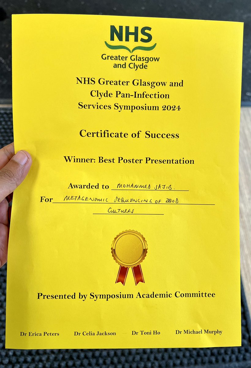 Attended an amazing symposium today with great talks and posters. Thrilled to win the poster prize for the first time!