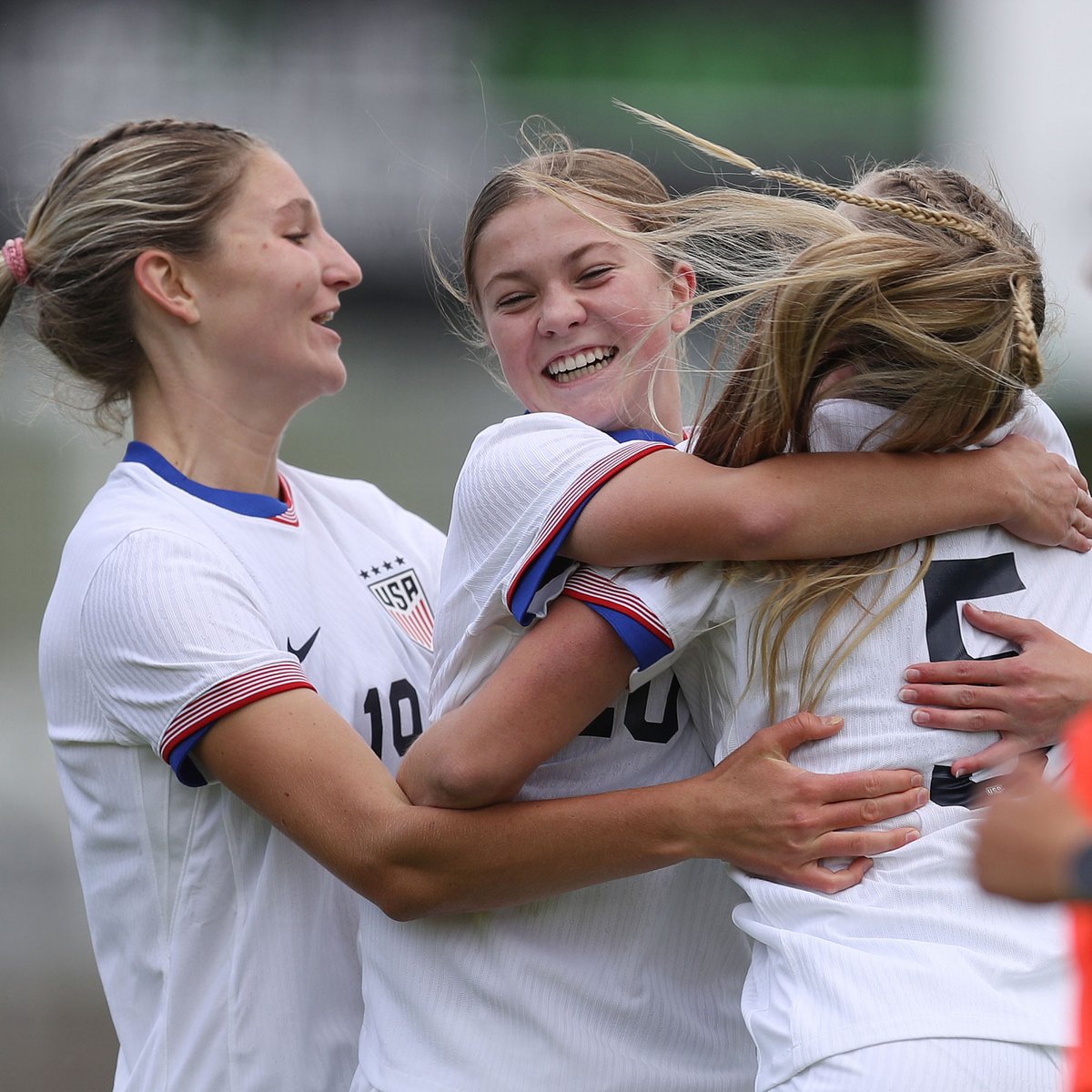 USYNT's tweet photo. Our #U16WYNT end their European training camp on a high note, completing a two-game sweep of host Germany.

Goals scored by Scottie Antonucci, Elayna Kocher, Kyndal Shuler, Chloe Sadler, Pearl Cecil, and Jaiden Rodriguez. 

📸 https://t.co/mgfbDXbgKB