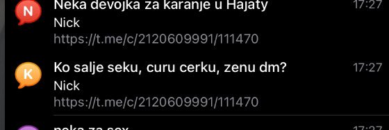xomarijq's tweet photo. pokusala sam da skrinsotujem poruke iz grupa, ali su nevidljive, verovatno nije dozvoljeno.
molim vas delite, radi se o slikama devojaka i zena, koje su necije majke i sestre i “muskarci” vrse razmenu fotografija.
po ko zna koji put se osecam ugrozeno kao zena
#caosvima https://t.co/sqqi6bK3oJ