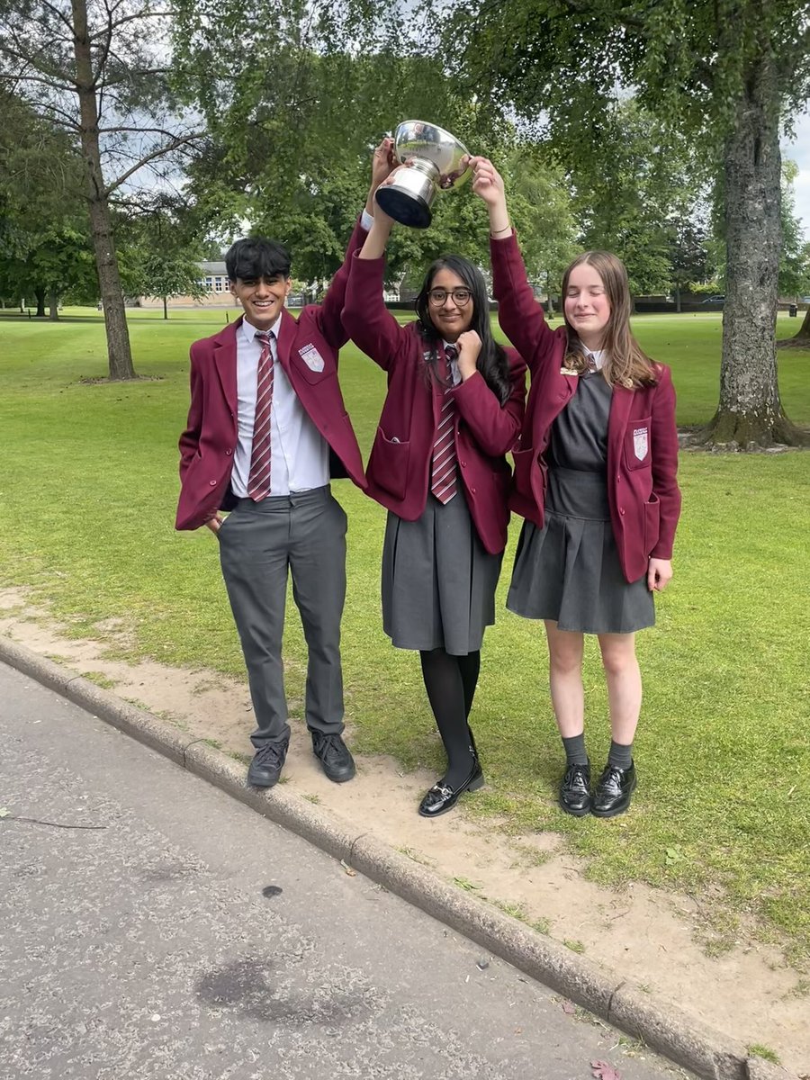 Congratulations Aleena, Haashir and Penny who beat out 73 teams from across Scotland to win the <a href="/SAGTeach/">SAGTeach</a> Geography Quiz! Excellent Achievement!  <a href="/stninianshigh/">Saint Ninian's</a>