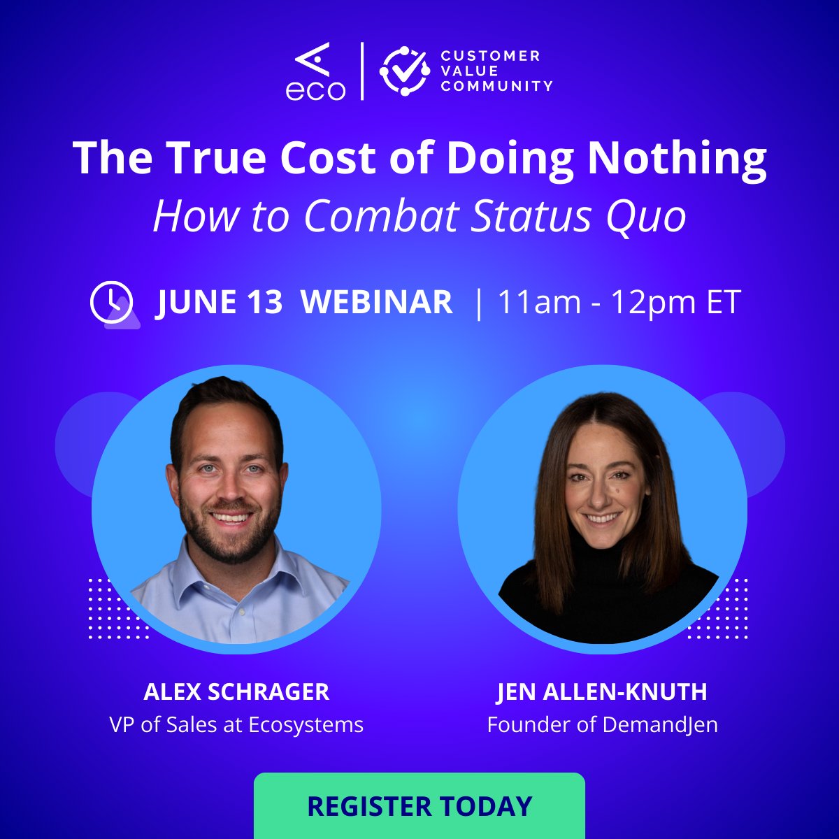 ValueMadeClear's tweet photo. 🚨 Don’t Miss Out Tomorrow! 🚨
Our much-anticipated webinar with Jen Allen-Knuth and Alex Schrager is happening tomorrow, June 13 at 11 AM ET.
🌟 Register here: https://t.co/nfqAcmCYMA
#Webinar #B2BSales #ValueSelling #Sales #Value #Indecision #WinRates #SaaS https://t.co/cgH5enLOyw