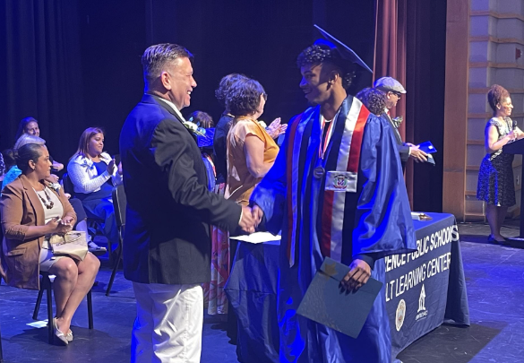 Adult Learning Celebrated their graduates last night at Lawrence High School, 43 earned High School Equivalency and 43 became US Citizens.