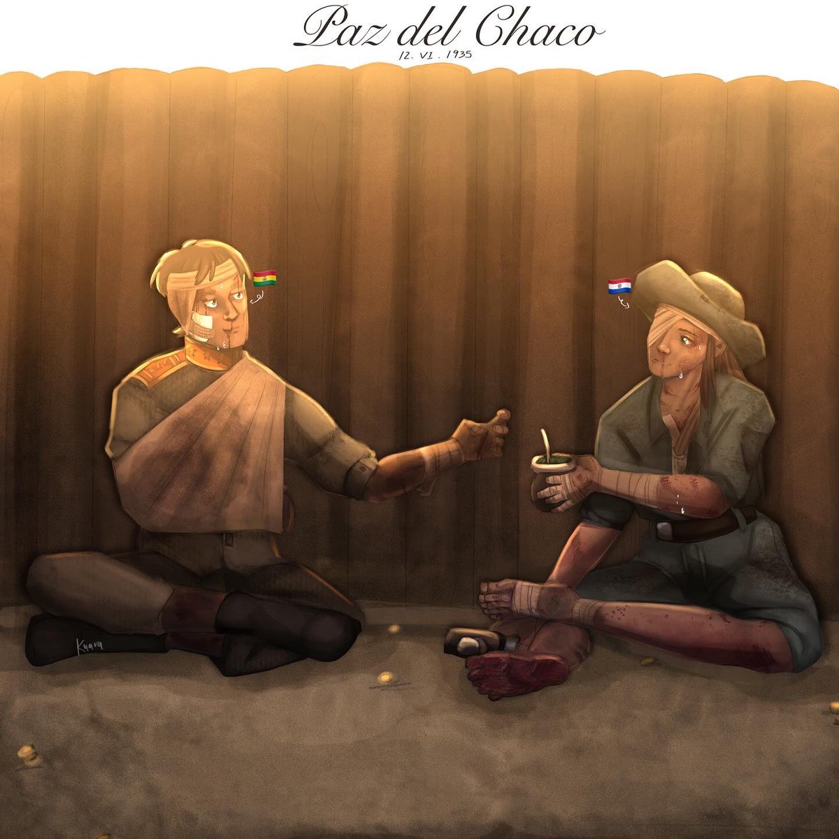 urfavparaguayan's tweet photo. 🇵🇾🫱🏼🫲🏾🇧🇴🕊️Paz del Chaco
#paisescomohumanos #procreate #countryoc #personifiedcountries https://t.co/aCIpQXucWK