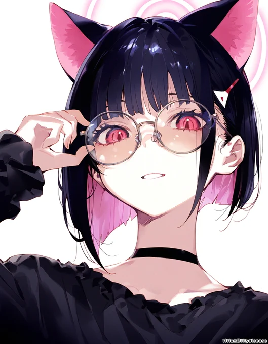 杏山カズサ / Kyoyama KazusaEyewear : Round glasses#ブルアカ #BlueArchive 