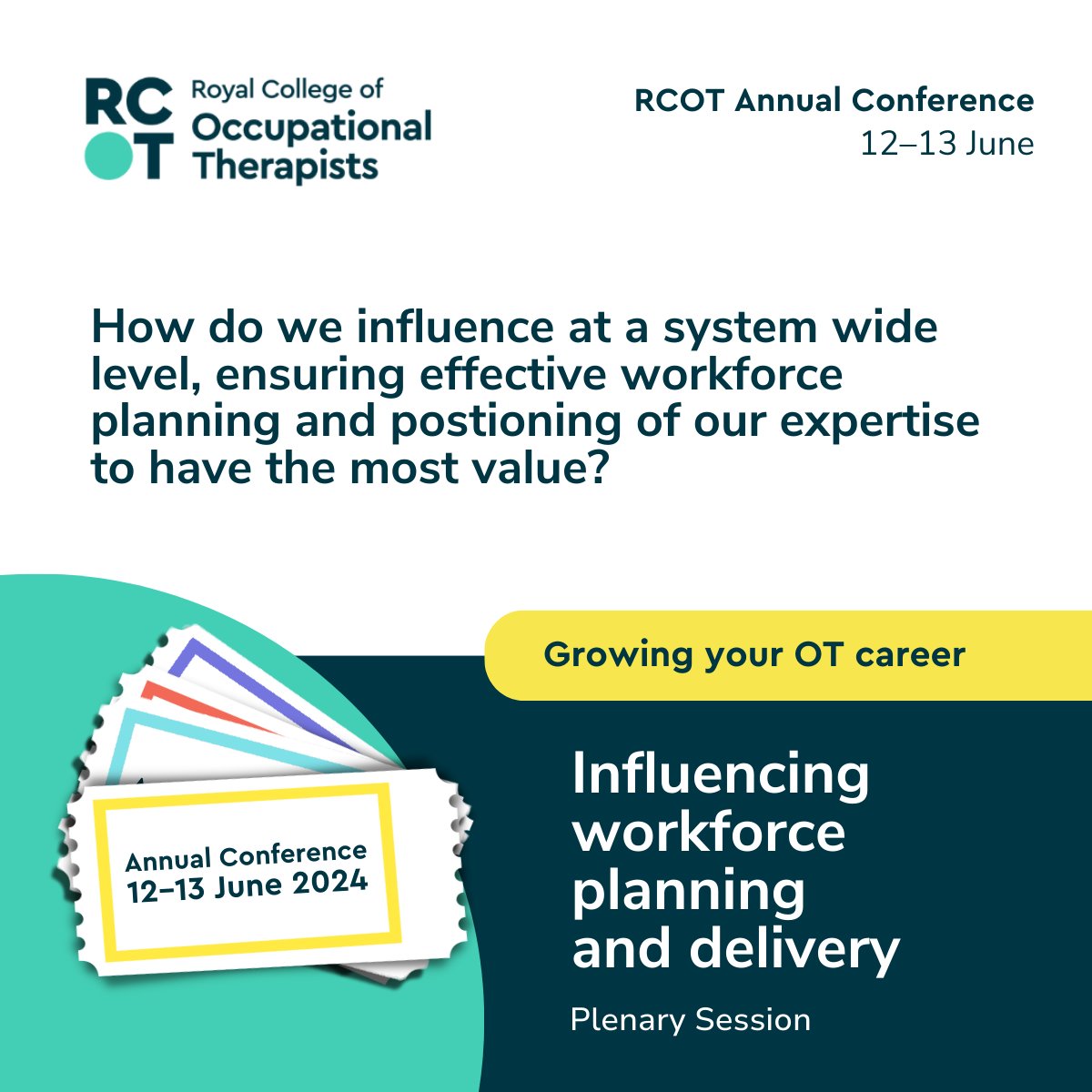 Royal College of Occupational Therapists (@thercot) on Twitter photo 🤩 We're closing #RCOT2024 day one with our plenary session 'Influencing Workforce Planning and Delivery' featuring <a href="/ashjamesphysio/">Ash James 💭</a>, Dr. Caroline Taylor (<a href="/NAPC_NHS/">NAPC</a>), <a href="/CarolyneHague/">Carolyne Hague</a>, Nicky Thomas, Shane Elliott, <a href="/catherin_totten/">Catherine Totten</a> and <a href="/RCOT__Karin/">Director- Practice & Innovation Karin</a>. See you there! 🤩 We're closing #RCOT2024 day one with our plenary session 'Influencing Workforce Planning and Delivery' featuring <a href="/ashjamesphysio/">Ash James 💭</a>, Dr. Caroline Taylor (<a href="/NAPC_NHS/">NAPC</a>), <a href="/CarolyneHague/">Carolyne Hague</a>, Nicky Thomas, Shane Elliott, <a href="/catherin_totten/">Catherine Totten</a> and <a href="/RCOT__Karin/">Director- Practice & Innovation Karin</a>. See you there!