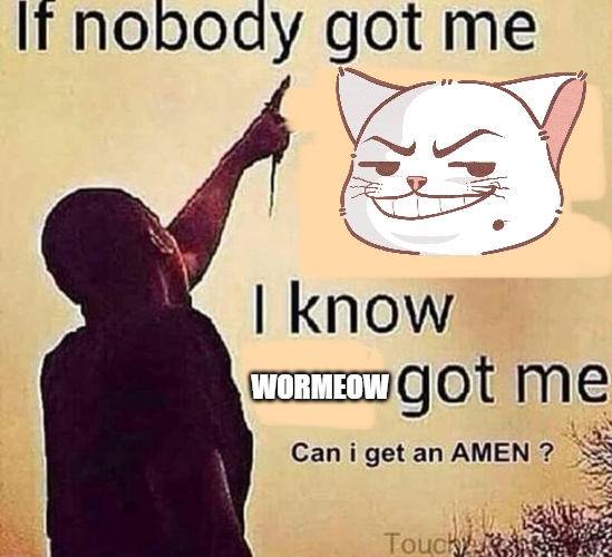 WormeowMeme's tweet photo. Always got your backs my brothers. Not gonna let you down like the other projects. That's on me. 😉😉😉
#Wormweow #MemecoinSummer2024 #crypto #multichain #layer3 https://t.co/Jn76ccjMX1