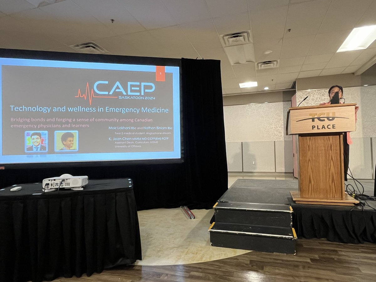 #CAEP24 Vice Track Chair Jean Chen closing out the #LearningContinuum track strong with insight into the utilization of technology to help facilitate wellness in EM!